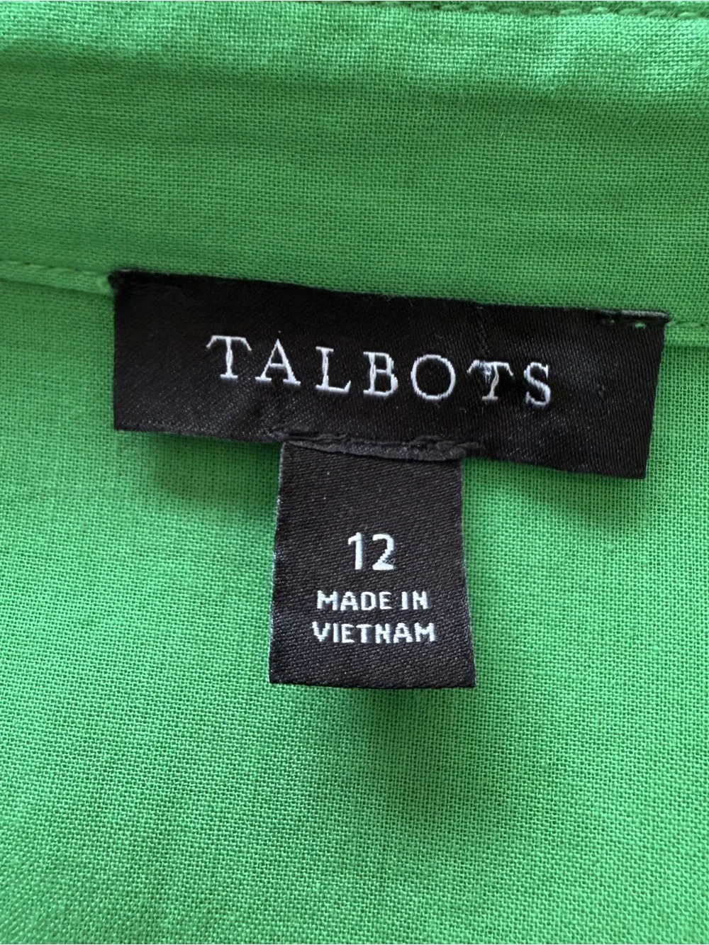 Talbots Eyelet Puff Sleeve Poplin Shirtdress 12 - Picture 9 of 10